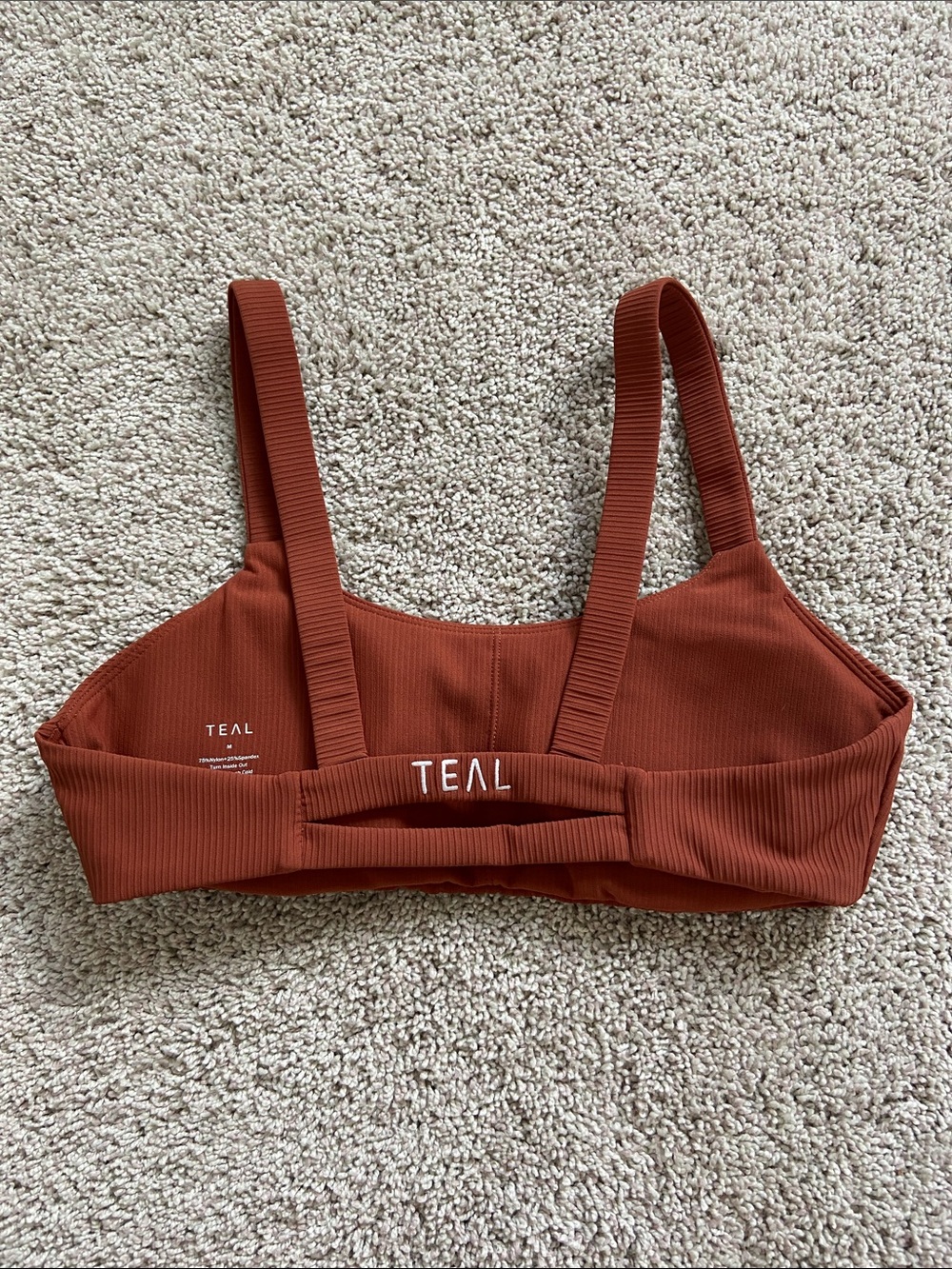 Active by Teal • Rust Ribbed Workout Set - Picture 3 of 16